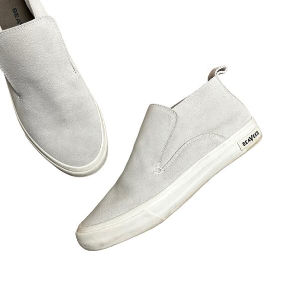 SeaVees Huntington middie light grey/cream suede sneaker EUC SZ9.5 - Picture 2 of 9